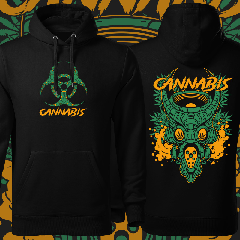 Mikina tekno pánská Cannabis